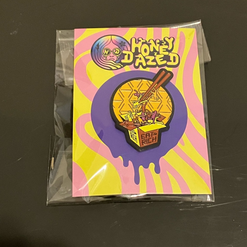 Honey Dazed “Eat the Rich” pin